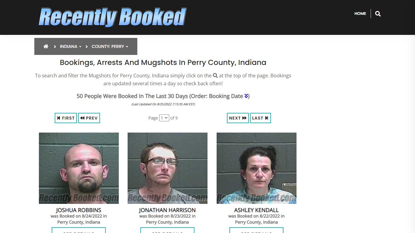 Recent bookings, Arrests, Mugshots in Perry County, Indiana